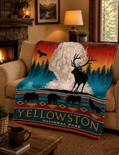 Vintage yellowstone national - yellowstone,