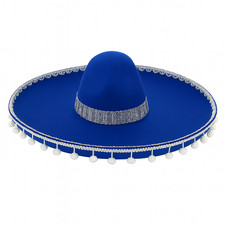 Blue Mexican Sombrero Hat