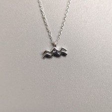 Sterling Silver Aquarius Star Sign Zodiac Necklace