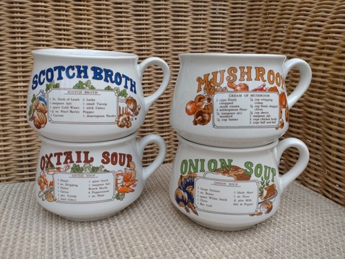 Vintage soup mugs - vintage,