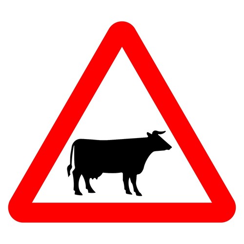 Cattle sign sticker - cattle,
