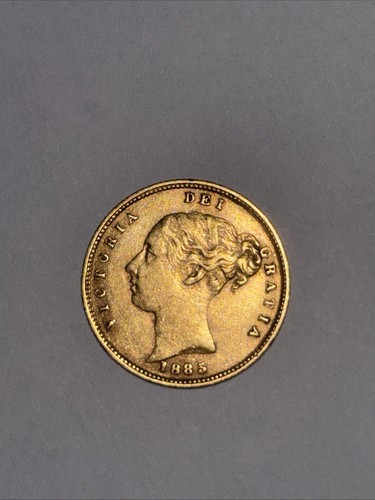 1885 gold half sovereign queen - gold,