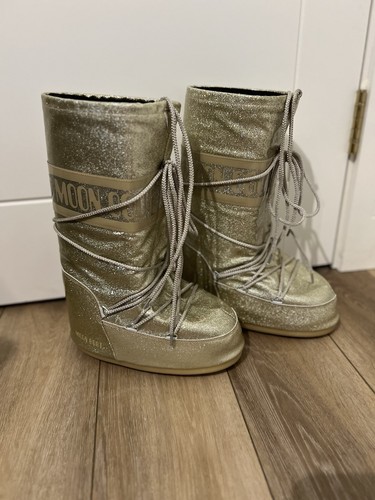 Moon boots gold glitter - moon,