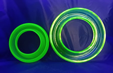 2 Vintage Art Deco Uranium