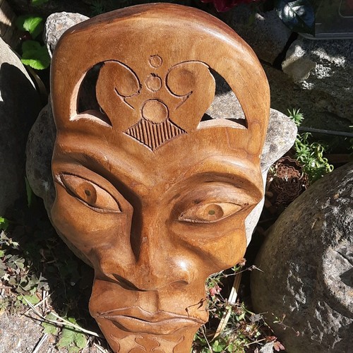 Hand carved wooden tribal - hand,