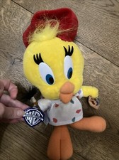 Rare / Tag Looney Tunes Tweety Pie Soft Toy  1998 Painter Artist 9” Play by Play