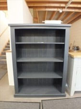 CLEARANCE BUCKINGHAM ALL PAINTED BOOKCASE F&B HAGUE BLUE HAND MADE EX-DISPLAY