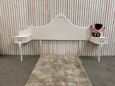 White headboard with drawers on each side,French Style Headboard with Drawers.