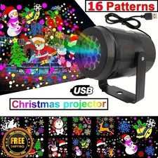 Christmas Laser Projector Light 16 Rotating LED Patterns Indoor Outdoor Holiday