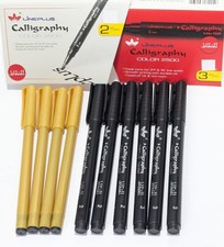 10pc Black Calligraphy Pen Set - 1.5mm/2mm/3mm Nibs - Arabic & Persian Art