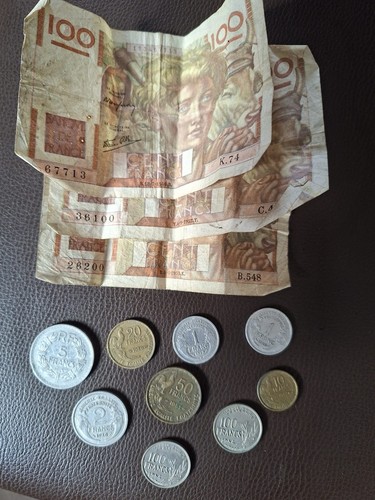 Vintage french francs lot x3 - francs,