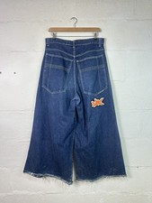 Vintage 90's Blue GAT Super-Wide Leg Jeans (W34)