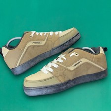 Vision Streetwear Vintage 90s Chunky Leather Skater Shoes Trainers Brown UK9