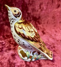 A Rare Crown Derby Christmas Mistle Thrush Paperweight. Limited To Only 250. 1st