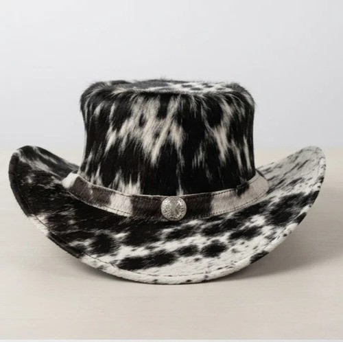 Top hat cowhide spotted fur - spotted,