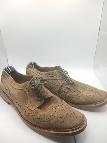 Mens bertie brown suede brogue - brown,