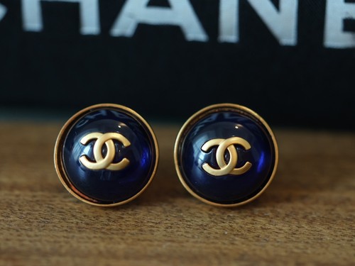 Chanel blue glass - blue, vintage