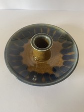 Rare Unusual Vintage Ceramic Chamberstick Candle Holder Gouda Art Deco Nouveau 