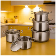 15PCS Stainless Steel Cookware