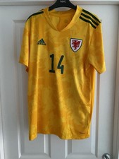Wales Away Player Issue Football Shirt Medium No 14 Adidas