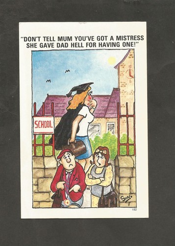 Sapphire saucy comic postcard - sapphire,