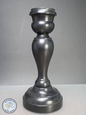 EBONY WOOD CANDLESTICK VICTORIAN ANTIQUE 5" TALL BALUSTER SHAPE