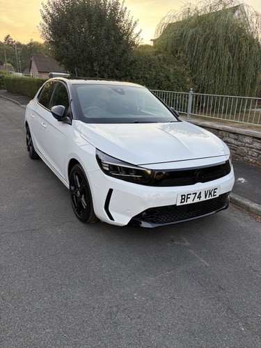 White vauxhall corsa plate - white,