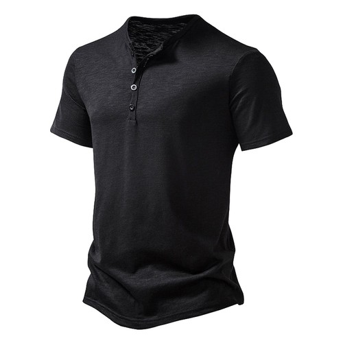 Mens summer solid button - mens,