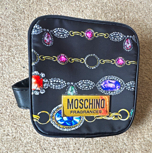 Moschino black zip - zip, make-up