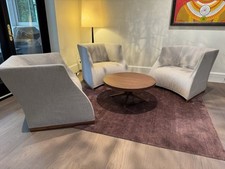 3 x Porada Vivienne Armchairs - Immaculate Condition. £7,000 RRP