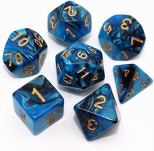Blue Mix Black Dice DND