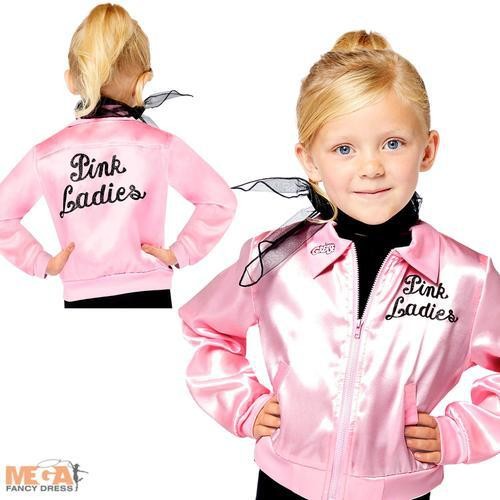50s pink ladies jacket girls - pink,