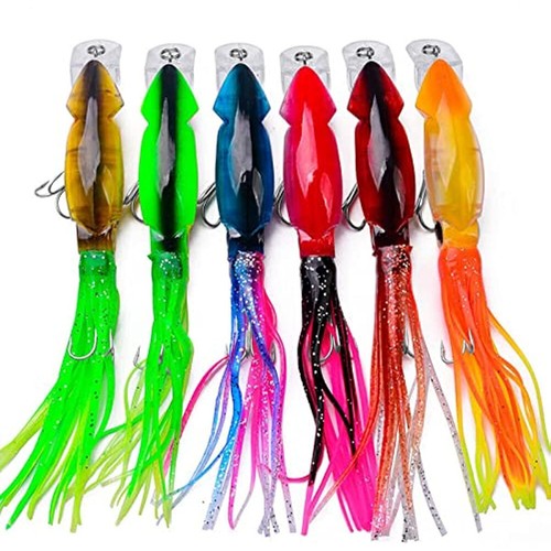 6pcs simulation squid fishing - 6pcs,