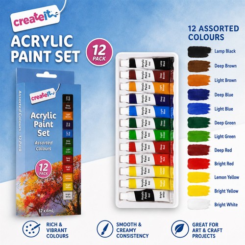 Acrylic paints set 12 - acrylic,
