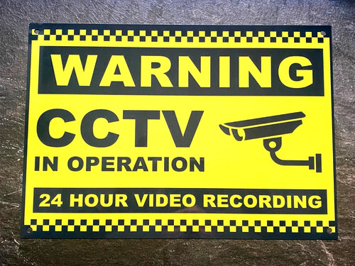 Warning cctv metal signs - cctv,