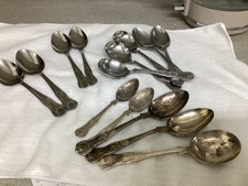 Vintage Sheffield England Kings Royale 14 Spoons EPNS A1