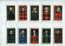 Clan Tartans 2nd Series 1927 Mitchell Cigarette Cards - Full Set of 25 Cards
