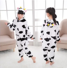 Xmas Kids Cow Costume Jumpsuit Boys Girl Animal Book Week Day Fancy Dress Outfit