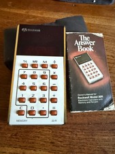 Vintage Rockwell 30R Calculator Working Including Manual and Case