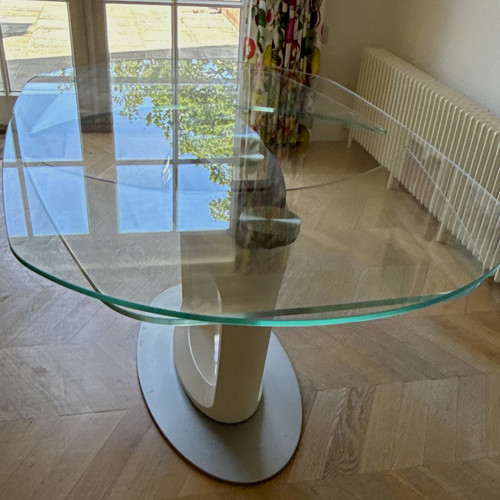 Oval glass top extendable - oval,