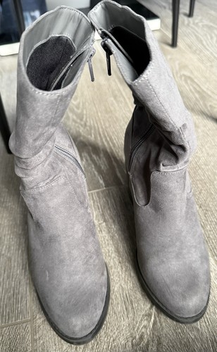 New look grey - look, suede