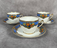3 x Vintage Roslyn China Gold