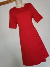 **HOBBS** Sz 12 'Anela Ponte' Red Jersey A Line Dress