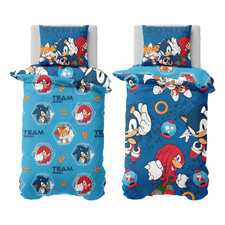 Sonic The Hedgehog Official Team Design Single Rotary Duvet Set Reversible