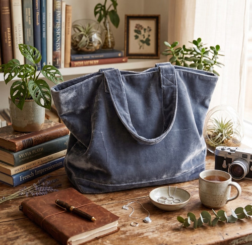 Tabitha webb velvet tote bag - webb,