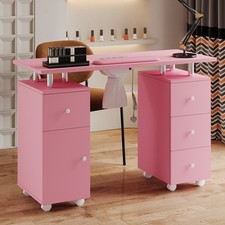 Pro Manicure Table Beauty Salon Station Technician Desk with Nail Dust Collector