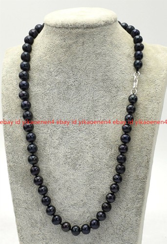 Natural 8mm black freshwater - natural, 7-8mm