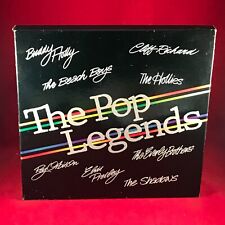 VARIOUS The Pop Legends 1988 UK 8 X Vinyl LP Box Set ELVIS PRESLEY BUDDY HOLLY #