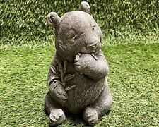 Concrete Panda Eating Bamboo