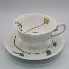  Royal Suffolk Fine China Tea Cups & Saucers Jasmine & Camomile White